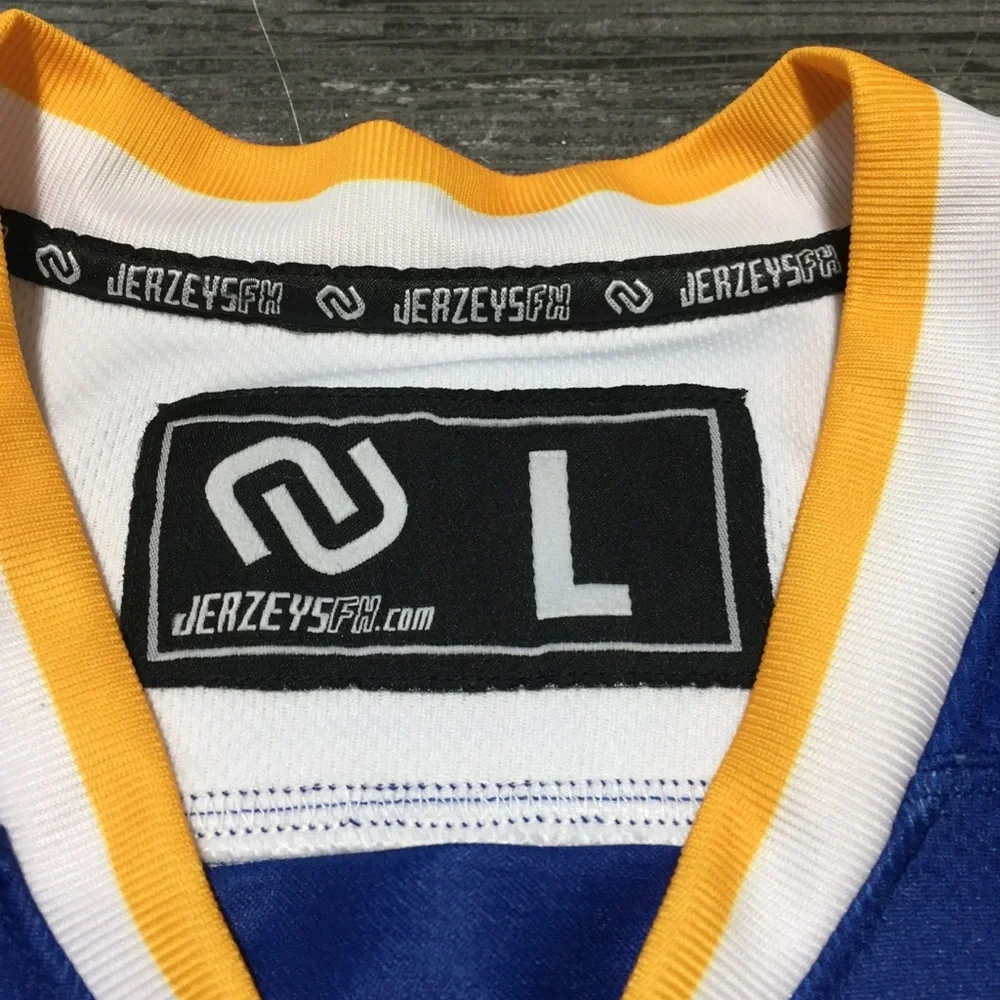 Chiefs Hockey Jersey Jennings #15 Men’s L Blue Yellow
